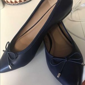 Navy flats